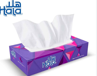 Hala White Facial Tissues 2ply
