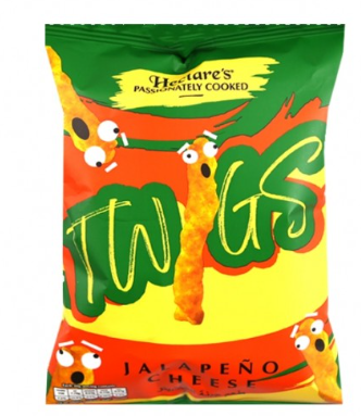 Hectare's Twigs Jalapeno Cheese Corn Chips - MSG free, GMO free, gluten free 30gm