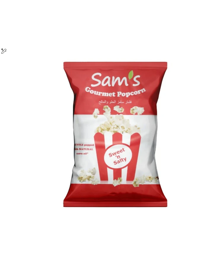 Sam's Gourmet Sweet & Salty Popcorn - high fibre, artificial ingredients free, preservatives free