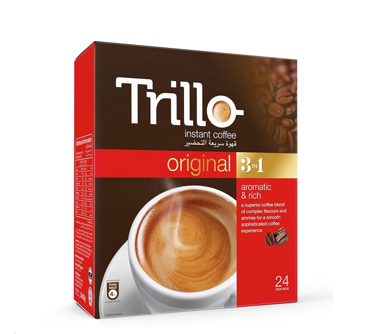 Trillo Aromatic & Rich Instant Coffee sachet Original 20g