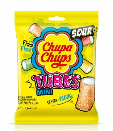 Chupa Chups Sour Mini Tubes Candies Assorted Flavor