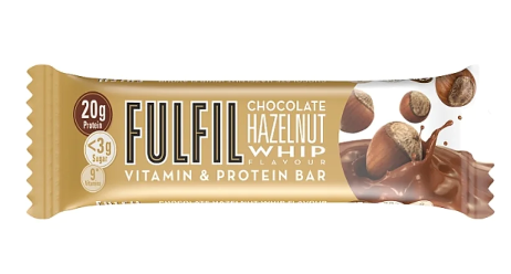 Fulfil Chocolate Hazelnut Whip 20g Protein Bar with Vitamins - low sugar 55g