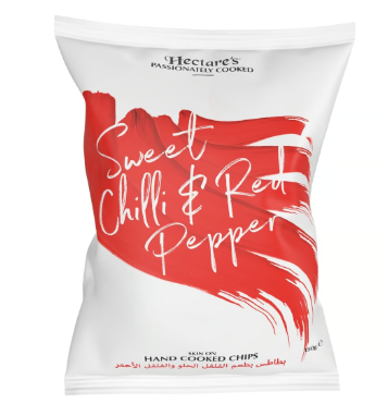 Hectare's Hand Cooked Skin-On Sweet Chili & Red Pepper Potato Chips - GMO free, MSG free, gluten free 40gm