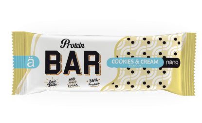 Nanosupps 36% Protein Bar Cookies & Cream Flavor - no added sugar