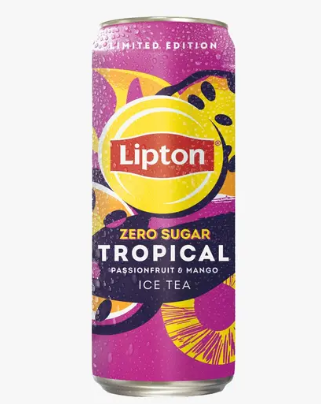 Lipton Zero Sugar Tropical Passion Fruit & Mango Iced Tea 320ML