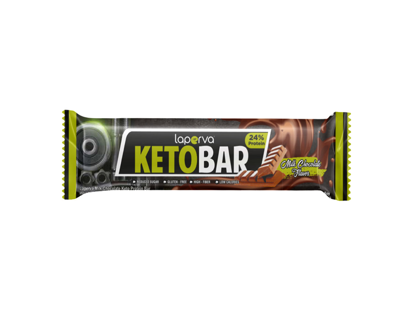 Laperva Dark Chocolate Keto Protein Bar - gluten free, low calorie, high fibre