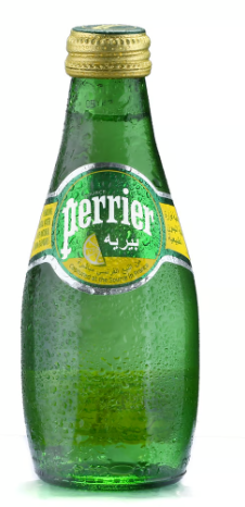 Perrier Sparkling Water Glass Bottle Lemon Flavor 200ml