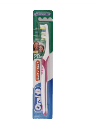 Oral-B 3-Effect Maxi Clean Pink & White Medium Toothbrush