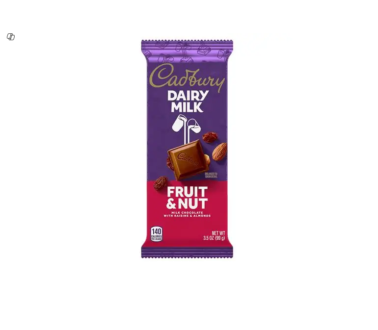 Cadbury Dairy Milk Fruit & Nut Chocolate Bar with Raisins & Almonds 35GM