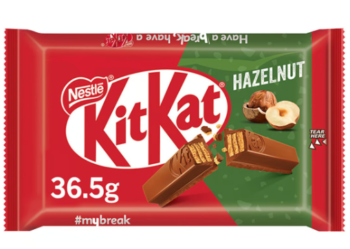 KitKat 4-Fingers Chocolate Bar Hazelnut Flavor