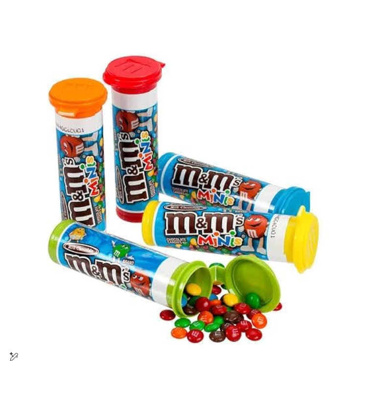 M&M's Orange Mini Chocolate Candies Tube 30gm