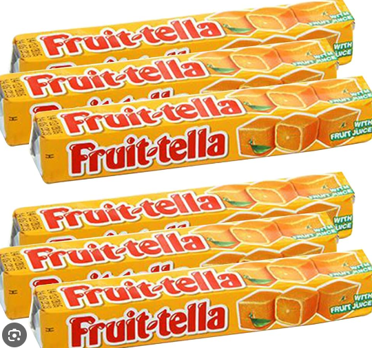 Fruit-tella Orange Candies with Fruit Juice (9 Pieces)