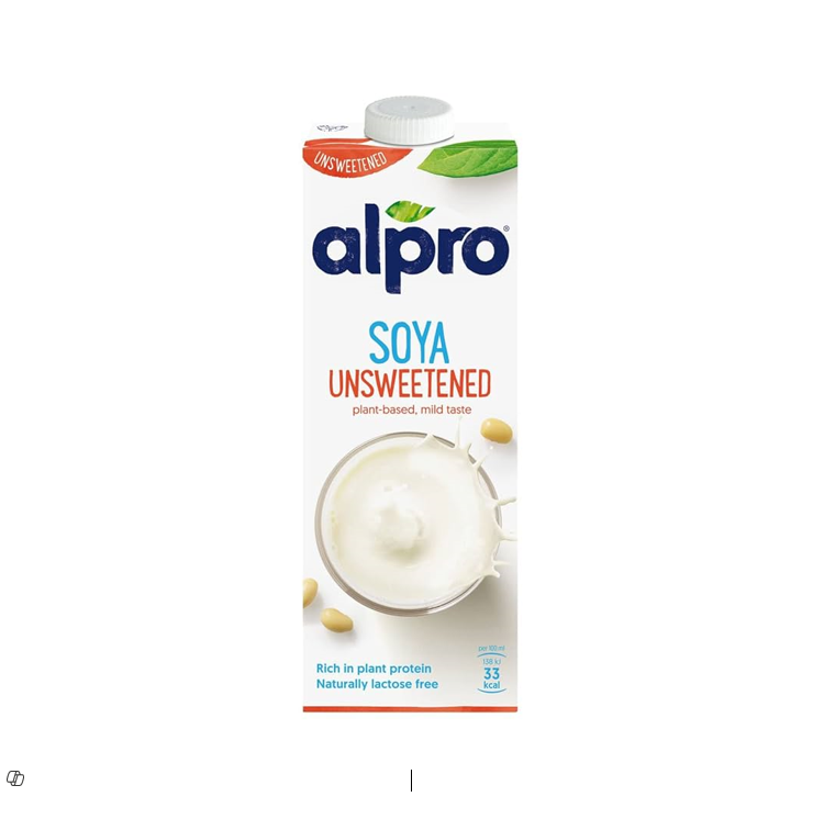 Alpro Unsweetened Soya Milk 1L