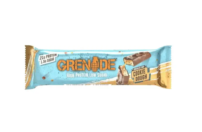 Grenade 21g Protein Bar Cookie Dough Flavor with Chocolate Chips