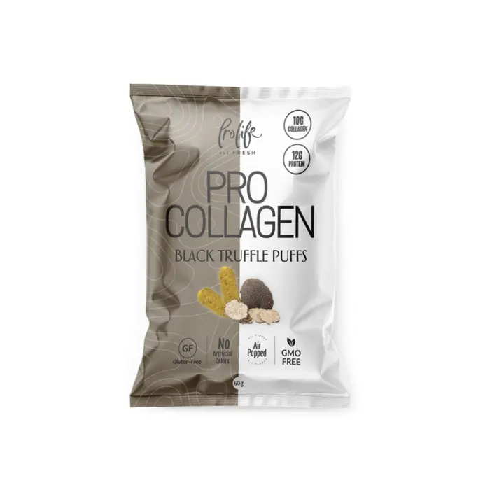 ProLife Pro Collagen 12g Protein Black Truffle Puffs - vegan, gluten free