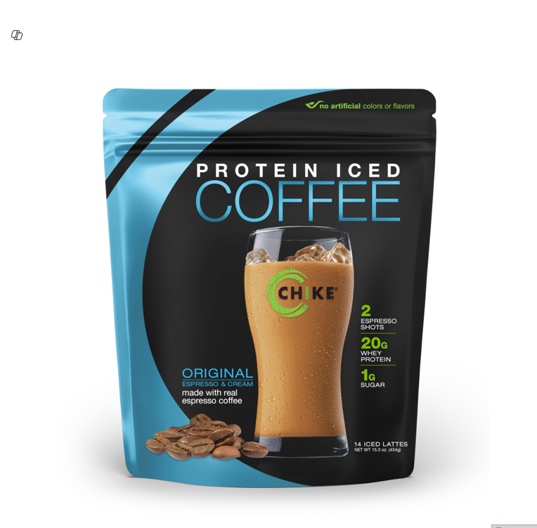 Chike Original 20g Whey Protein Iced Coffee Sachet - artificial colors free, artificial flavors free, gluten free