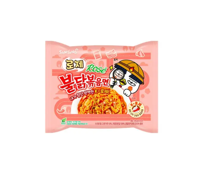 Samyang Buldak Instant Ramen Noodles Rose Hot Chicken Flavor