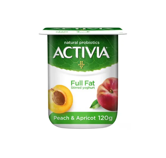 Activia Full Fat Apricot & Peach Stirred Yogurt 120gm