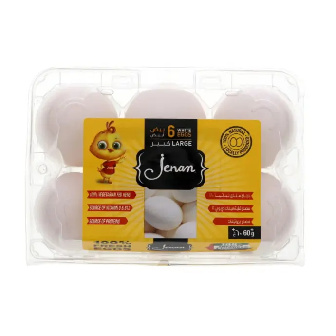 Jenan Fresh Large White Eggs 6pcs