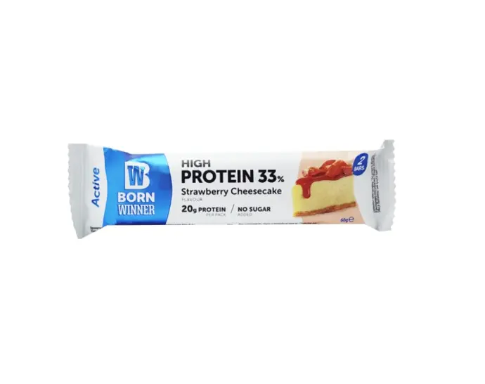 Born Winner 33% Protein Bar Strawberry Cheesecake Flavor - no added sugar
