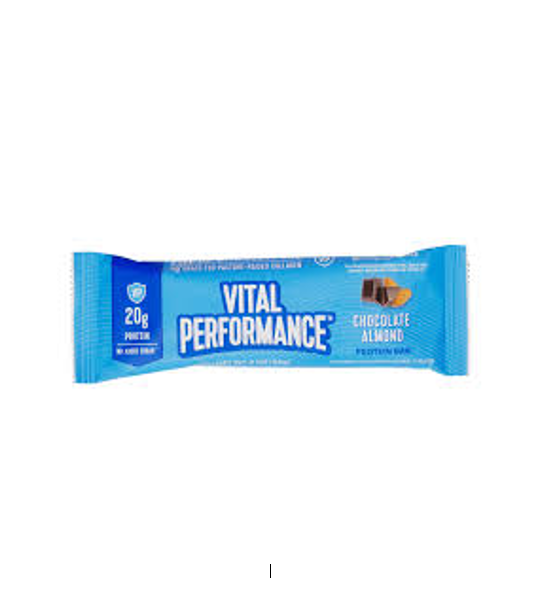 Vital performance chocolate almond protein bar