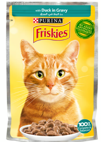 Purina Friskies Wet Cat Food with Duck in Gravy