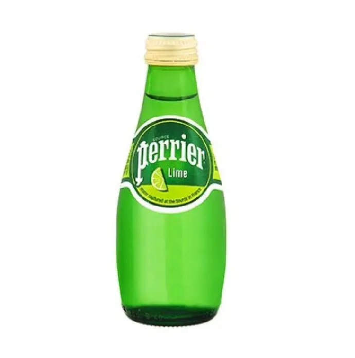 Perrier Sparkling Water Glass Bottle Lime Flavor 200ml