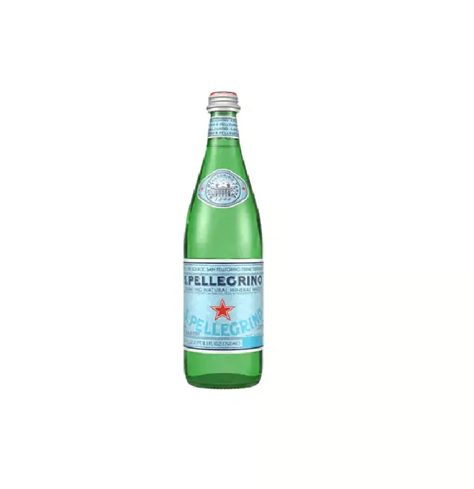 San Pellegrino Natural Sparkling Mineral Water Glass Bottle 750ml