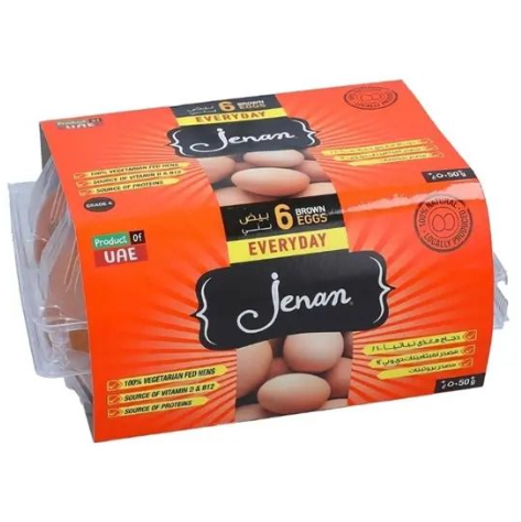 Jenan Fresh Vegetarian Fed Large Brown Eggs Grade A