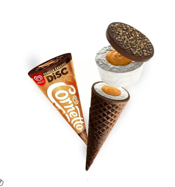 Cornetto Disc Vanilla Caramel Ice Cream Cone