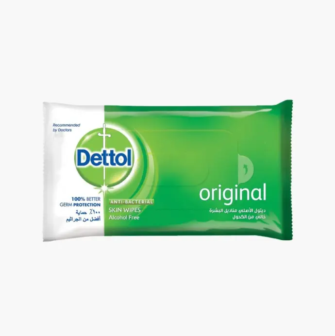 Dettol Original Antibacterial Skin Wipes - alcohol free 10's