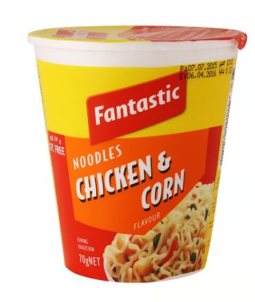 Fantastic Instant Noodle Cup Chicken & Corn Flavor