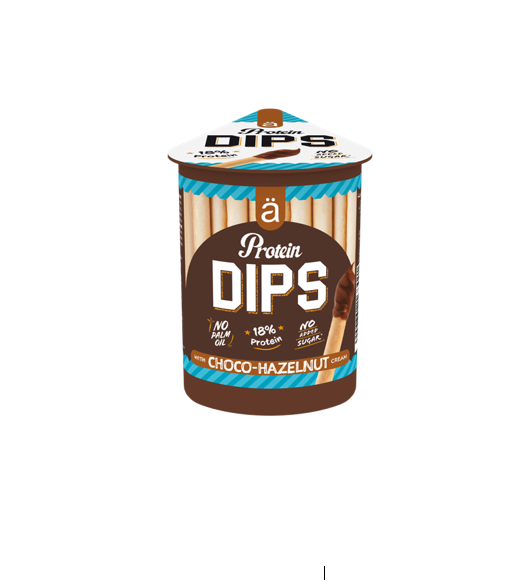Nano 18% Protein Dips with Chocolate Hazelnut Cream - palm oil free, no added sugar