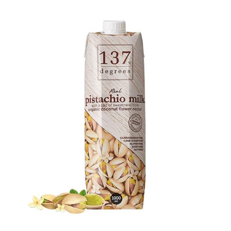 137 Degrees Real Pistachio Milk with Organic Coconut Flower Nectar - vegan, gluten free, soy free