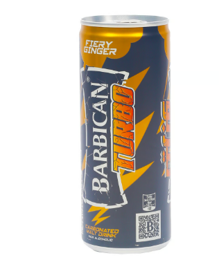 Barbican Turbo Non-Alcoholic Malt Drink Fiery Ginger Flavor