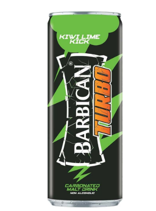 Barbican Turbo Carbonated Malt Drink Berry Kiwi Lime Kick Flavor 240ml