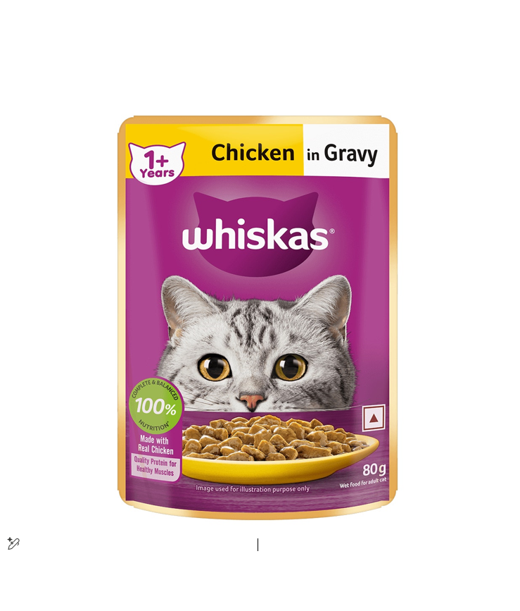 Whiskas Wet Food with Chicken in Gravy for Adult Cats (1+ Years)