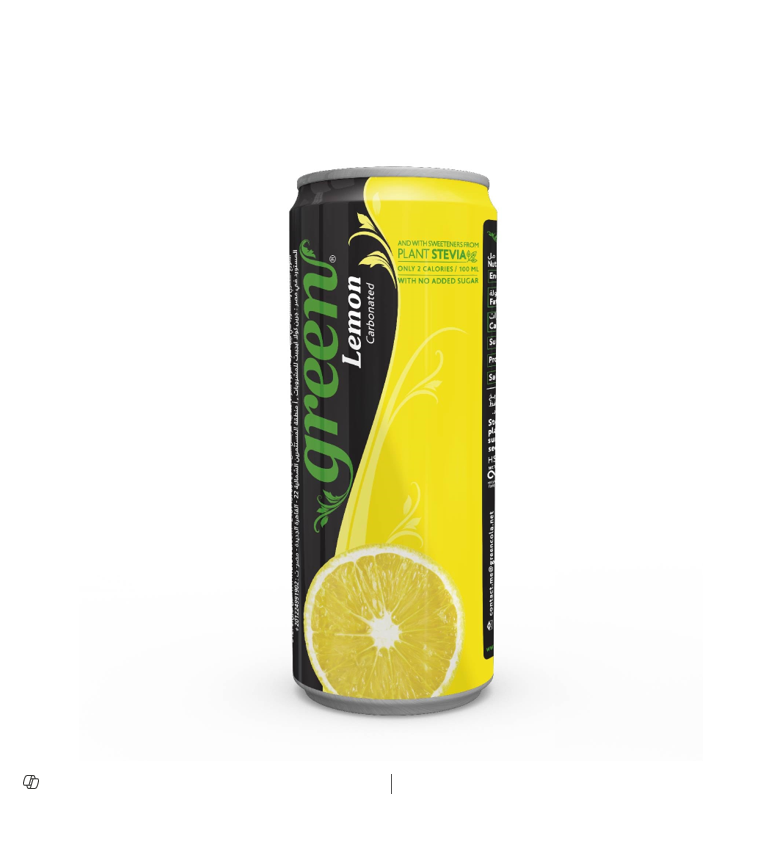 Green Cola Carbonated Drink Lemon Flavor with Stevia - vegetarian, no added sugar, preservatives free 330ML