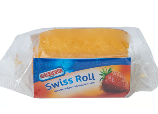 Americana Strawberry Swiss Roll Cake 55GM
