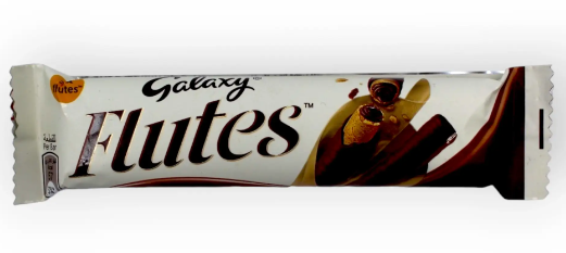 Galaxy Flutes Milk Chocolate Coated Wafer Roll Filled with Vanilla Cream