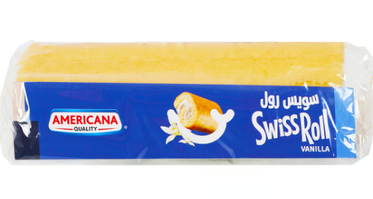 Americana Vanilla Swiss Roll Cake