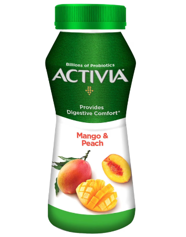 ACTIVIA YOGHURT GO MANGO & PEACH 180ML