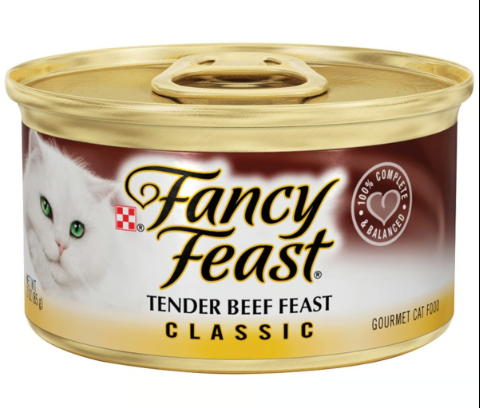 Purina Fancy Feast Gourmet Classic Wet Cat Food Pate with Tender Beef