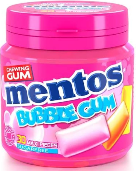 Mentos Maxi Bubblegums with Xylitol Mixed Fruit Flavor - sugar free