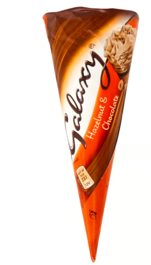 Galaxy Hazelnut & Chocolate Ice Cream Cone