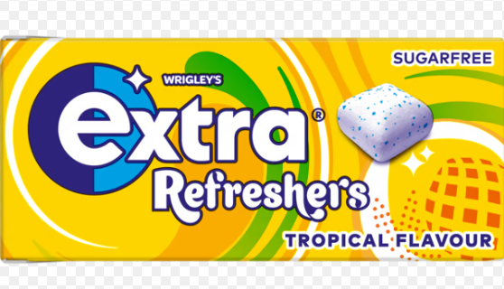 Extra Refreshers Chewing Gum Tropical Flavor - sugar free 15.6g