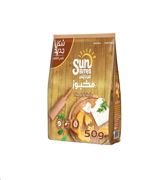 Sunbites Bread Bites Cheese & Herbs Flavor 50gm