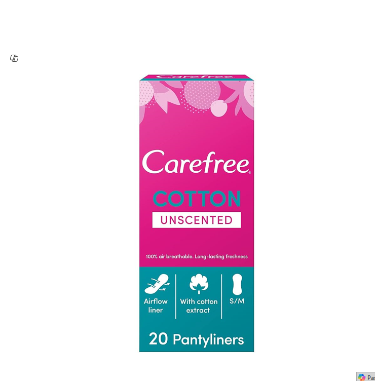 Carefree Cotton Unscented Small to Medium Pantyliners