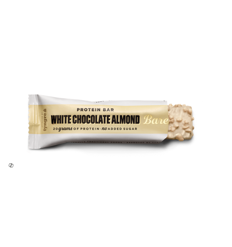 Barebells White Chocolate & Almond 20g Protein Bar - no added sugar 55GM