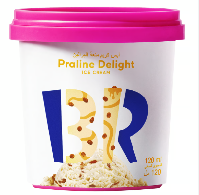 Baskin Robbins Praline Delight Ice Cream - vegetarian